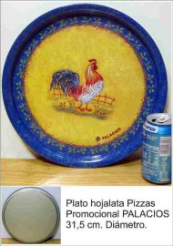 12 PLATO GALLO HOJALATA